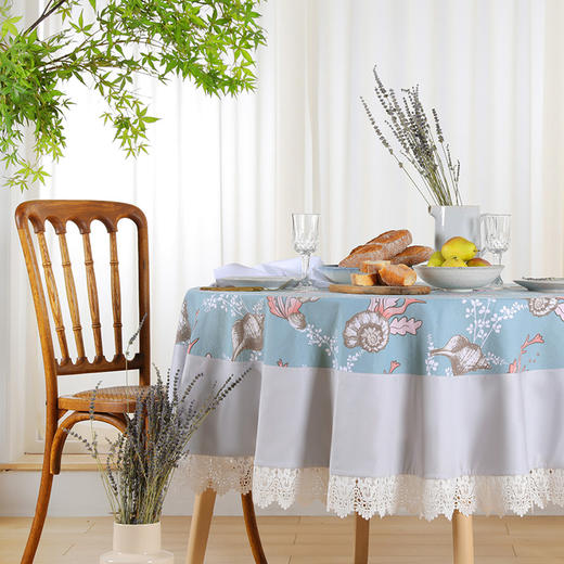 阳春小镇北欧花卉圆桌布 商品图3