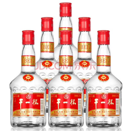【整箱】五粮液股份公司 干一杯 光瓶装 浓香型白酒 52度 475ml*6瓶【1月18日—19日提货】 商品图0