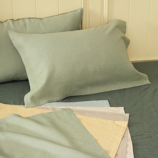 阳春小镇亚麻枕巾清凉透气 商品图0