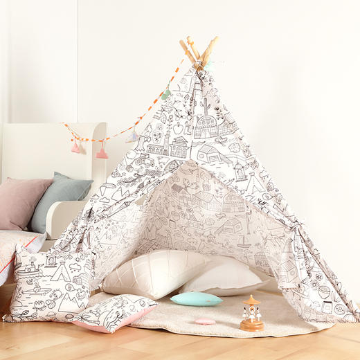 阳春小镇手绘布手工帐篷 商品图7