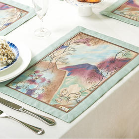 阳春小镇进口贡缎欧式餐垫