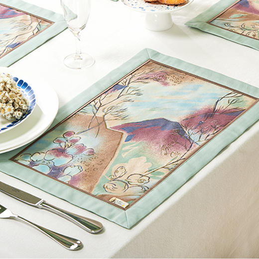 阳春小镇进口贡缎欧式餐垫 商品图0