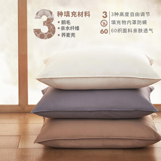 阳春小镇三层多功能羽绒枕棉枕 商品图0