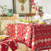 阳春小镇新年格子纹喜庆桌布 商品缩略图1