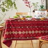 阳春小镇新年格子纹喜庆桌布 商品缩略图0