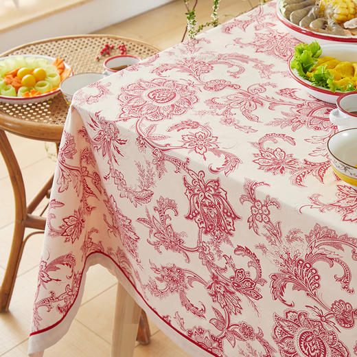 阳春小镇欧式风格藤蔓花纹方桌布 商品图3