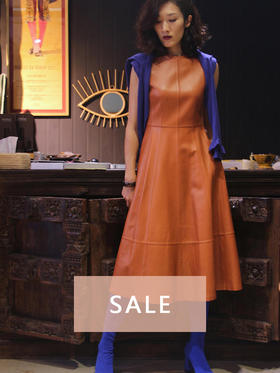 C.SY SeLECTED 经典款羊皮连衣裙