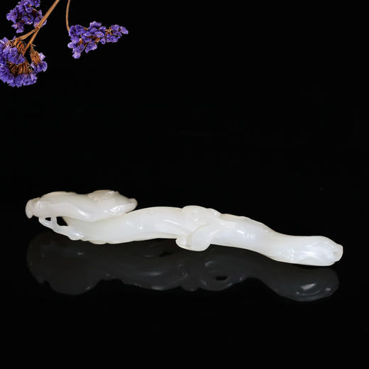 和田玉（白玉）籽料挂件-- 灵芝如意 25.1g 商品图1