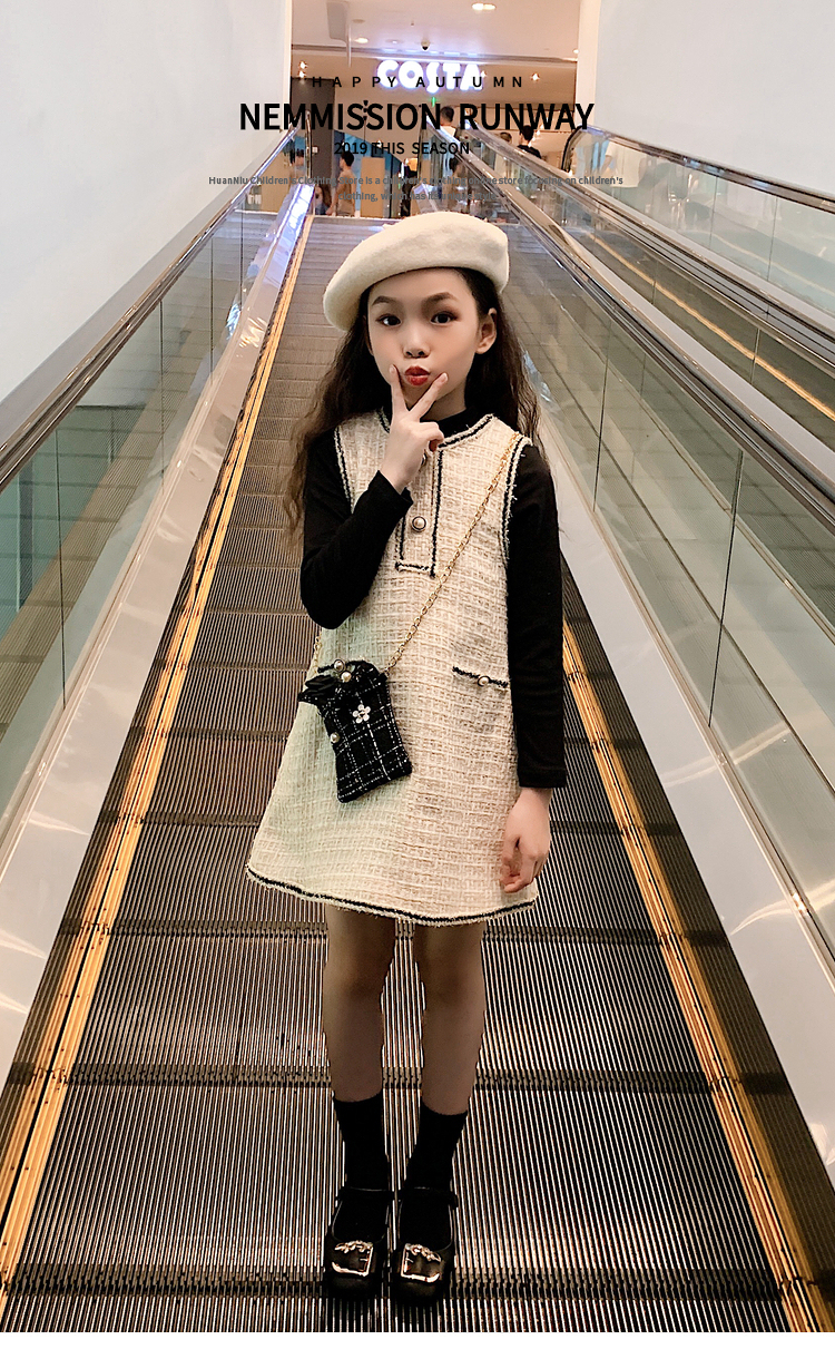 TG24女童小香风背心裙，可穿四季的马甲裙