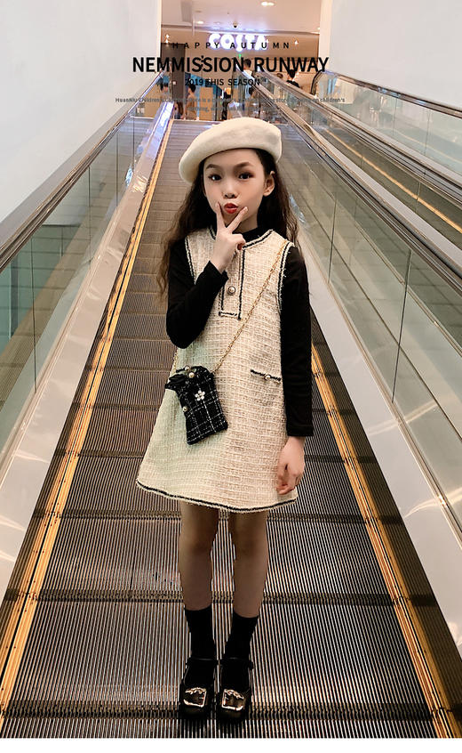 TG24女童小香风背心裙，可穿四季的马甲裙 商品图0