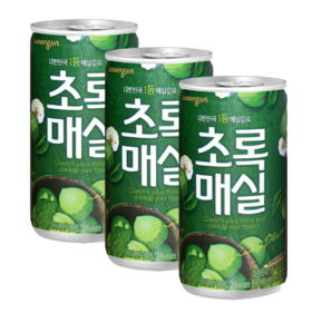 [묶음]웅진 초록매실캔180ml*3