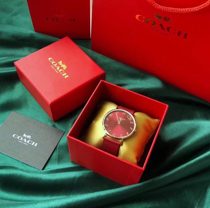 【新年礼物】coach蔻驰perry系列鼠年限定手表 皮带石英手表女表鼠年