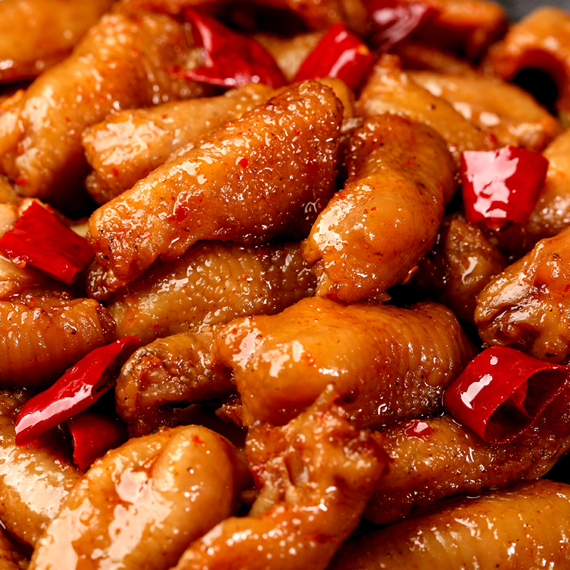 夏日肉肉大作战卤味鸡脚筋100g2袋皮糯筋脆入口嚼劲十足