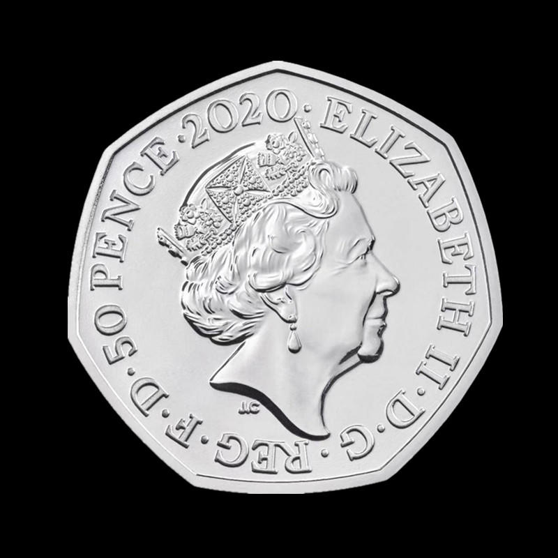 英国脱欧·纪念币 英国发行的法定货币 面值50便士 由英国皇家造币厂