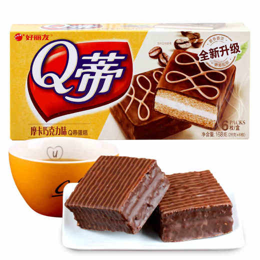 好丽友Q蒂蛋糕巧克力味168g 商品图0