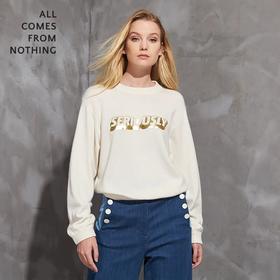 圆领印花套头衫