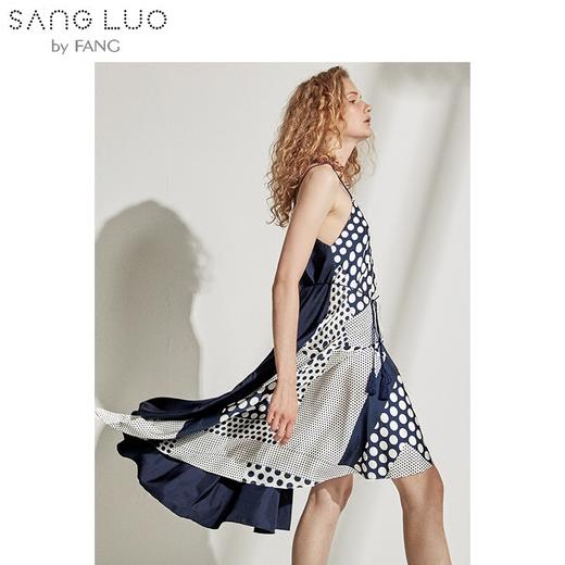 【设计师合作】SANGLUO桑罗不对称波点外穿睡裙 商品图0