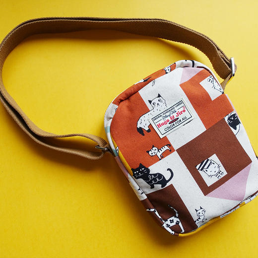 HUJI祤集Toast斜挎包插画房子小猫 商品图2