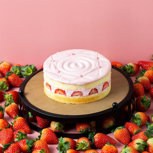 【2磅】草莓熔岩芝士蛋糕 商品图0