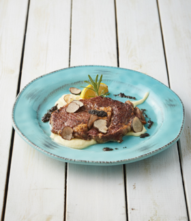 （弃）新鲜黑松露安格斯肋眼牛排佐土豆泥 Angus All-natural Rib Eye with Fresh Black Truffle, Mashed Potato