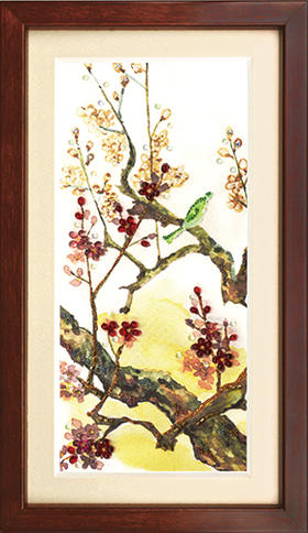 【日本米珠贴画】（小，赠配套镜框）成品尺寸 25CMX14.5CM