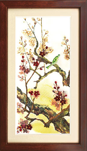 【日本米珠贴画】（小，赠配套镜框）成品尺寸 25CMX14.5CM 商品图0