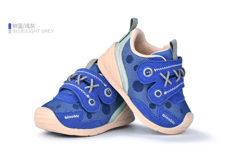 基诺浦19sp关键鞋(学步鞋)txgb1711鲜蓝/浅灰