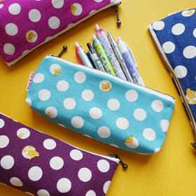 HUJI祤集笔袋插画波点躲猫猫