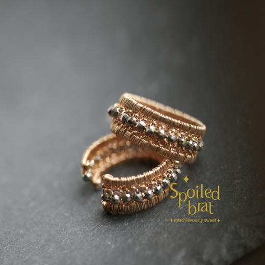 spoiledbrat jewelry轨道系列  | 镀银铁矿石戒指 商品图1
