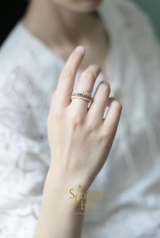 spoiledbrat jewelry轨道系列  | 镀银铁矿石戒指 商品图3