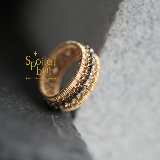 spoiledbrat jewelry轨道系列  | 镀银铁矿石戒指 商品图2