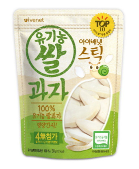 艾唯倪 宝宝有机米饼原味7个月30g 