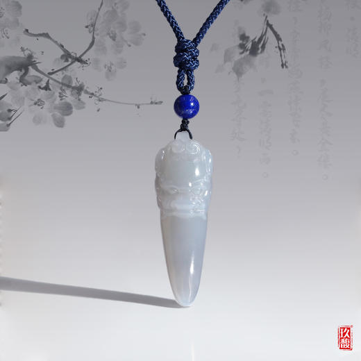 和田玉（青玉）龙牙挂件---护主／辟邪／保平安 商品图4