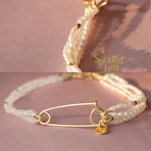 spoiledbrat jewelry别针系列手链 珍珠 月光石 商品图3