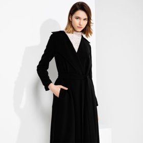 一片式设计典雅黑简约风衣