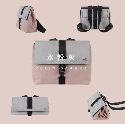 未行原创潮品防水变装折叠休闲包-水粉灰S                Tide Square Backpack 商品图0