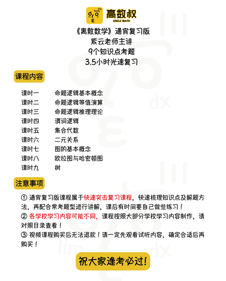 《离散数学》速成课(3.5小时)