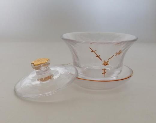 HOMY日式手绘描金盖碗配碟 商品图0