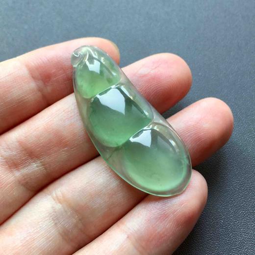 高冰种晴水飘花翡翠福豆 商品图6