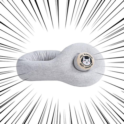 未行原创棒棒糖乳胶颈枕-梦境灰（美丫猫联名款）                             Lollipop Pillow Meiya Cat 商品图0