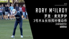 麦克罗伊｜2020（3号木＆长铁）挥杆慢动作／正前角度对比