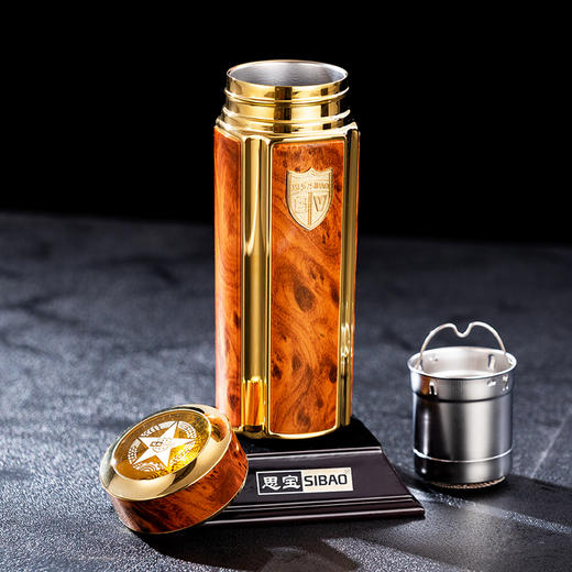 思宝方舟K7/K8真空杯镀金商务高档礼盒装男女办公泡茶保温水杯 商品图2