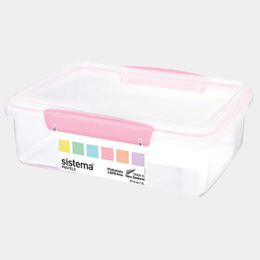 sistemaKlip It Pastels 马卡龙色矩形保鲜盒 商品图2