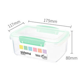 Klip It Pastels 大号马卡龙色矩形保鲜盒