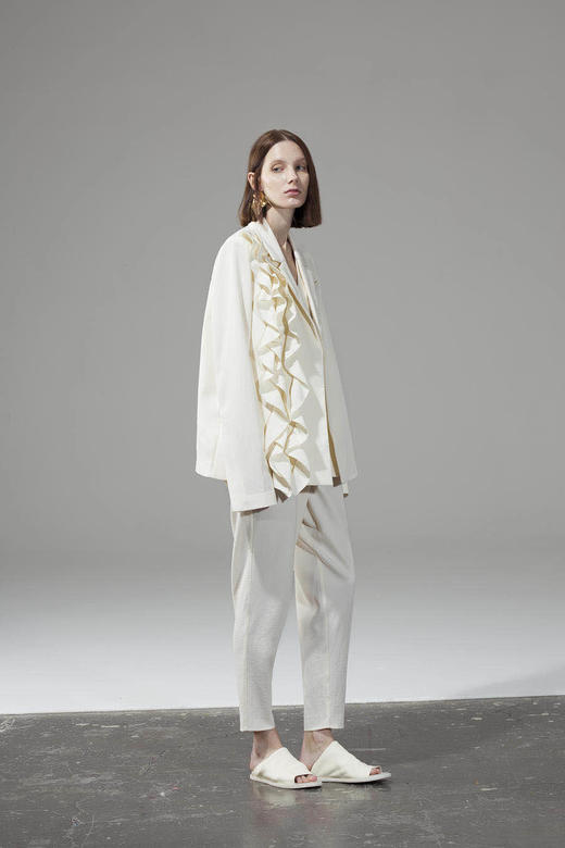 叠搭褶九分休闲裤 商品图2