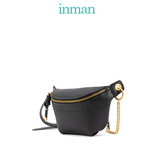 茵曼真皮胸包女斜挎包包新款ins腰包女潮时尚百搭单肩包小包