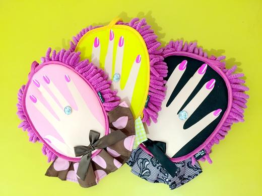 西班牙Vigar雪尼尔手套巾（粉/黄/黑） 商品图0