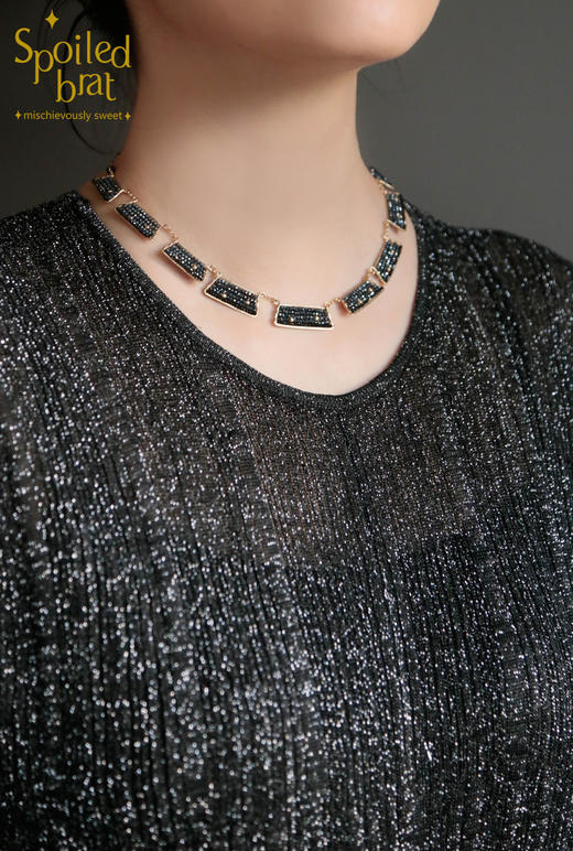 spoiledbrat jewelry黑色金字塔项链 商品图4