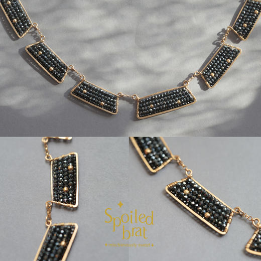 spoiledbrat jewelry黑色金字塔项链 商品图0