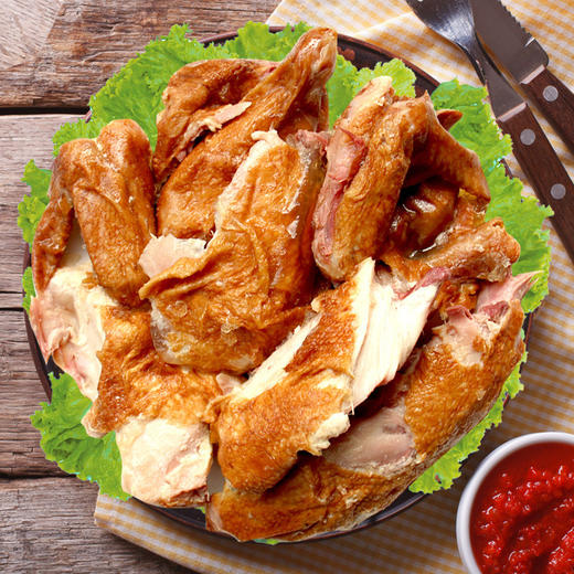 德城德州五香脱骨扒鸡 500g*2袋 真空包装 熟食卤味 山东特产 商品图1